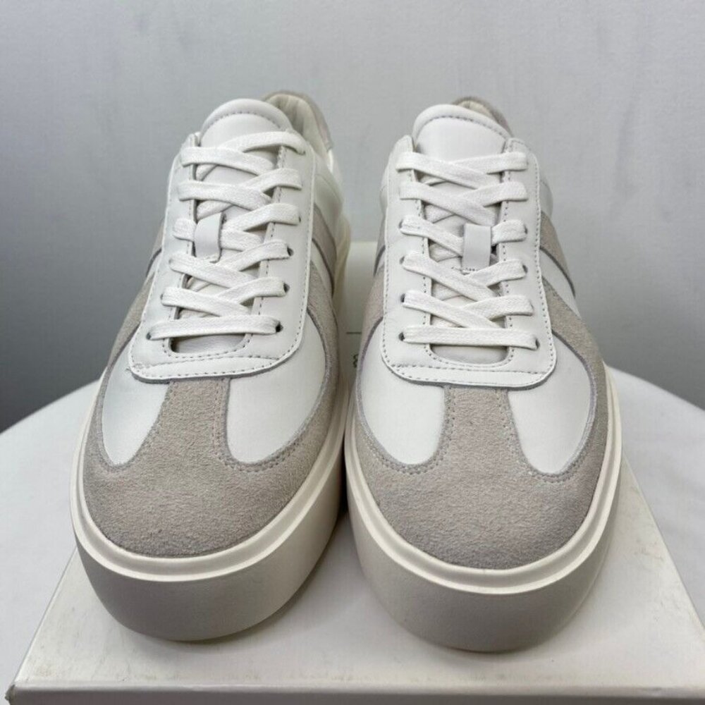 MNML Mens Gat Sneaker White Italian Leather Nubuck Size 12 - Picture 9 of 12
